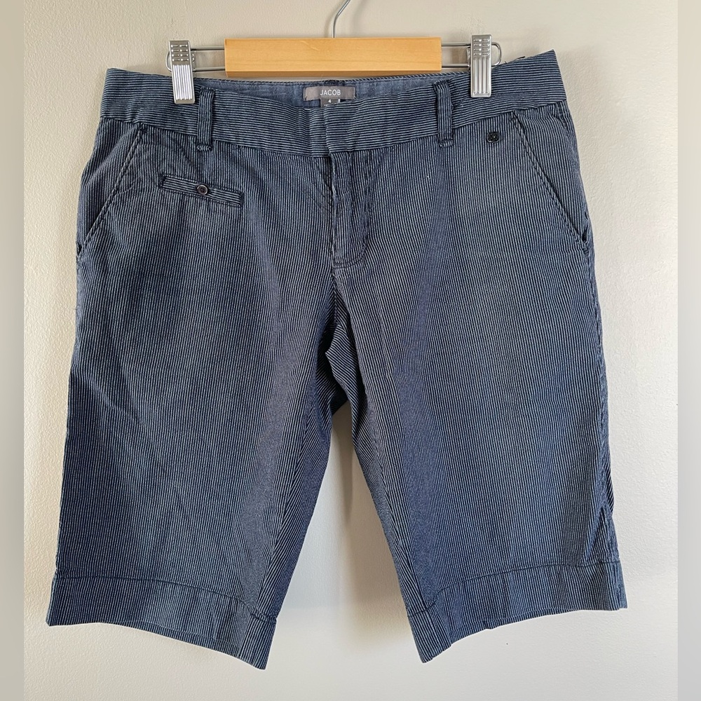 Jacob Pinstripe Bermuda Shorts